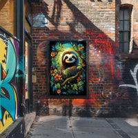 Enchanted Sloth In Nature Poster