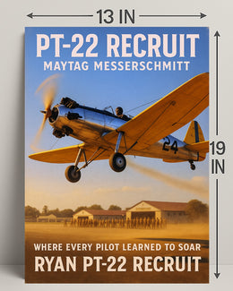 PT-22 Recruit Aviation Training Poster PosterGoat