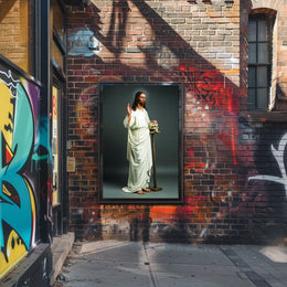 Symbolic Figure with Skull Poster