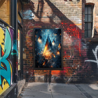 Shattered Light Abstract Geometric Art Poster