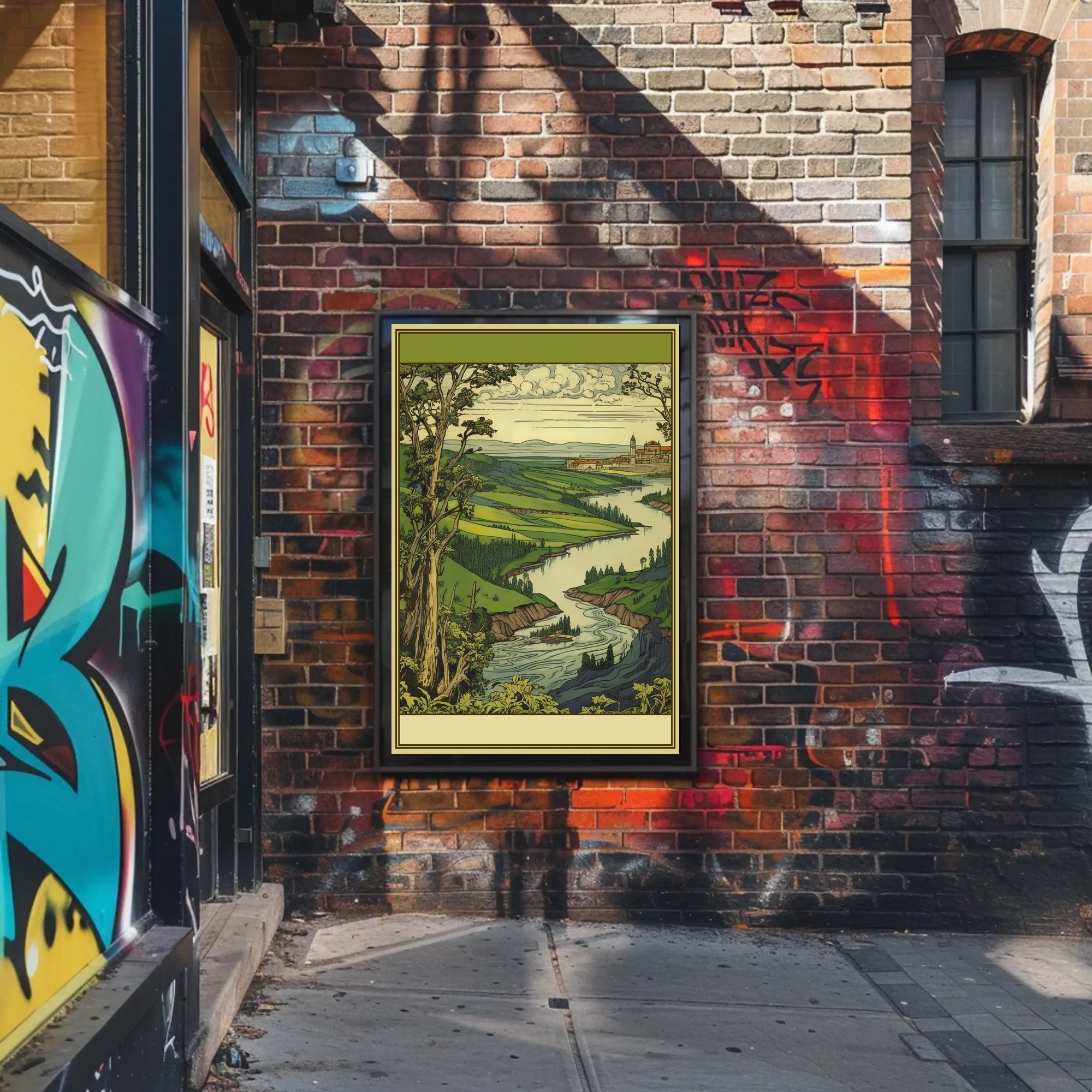 Serene River Valley Poster