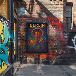 Berlin Surreal Art Poster: Fantasy Urban Energy