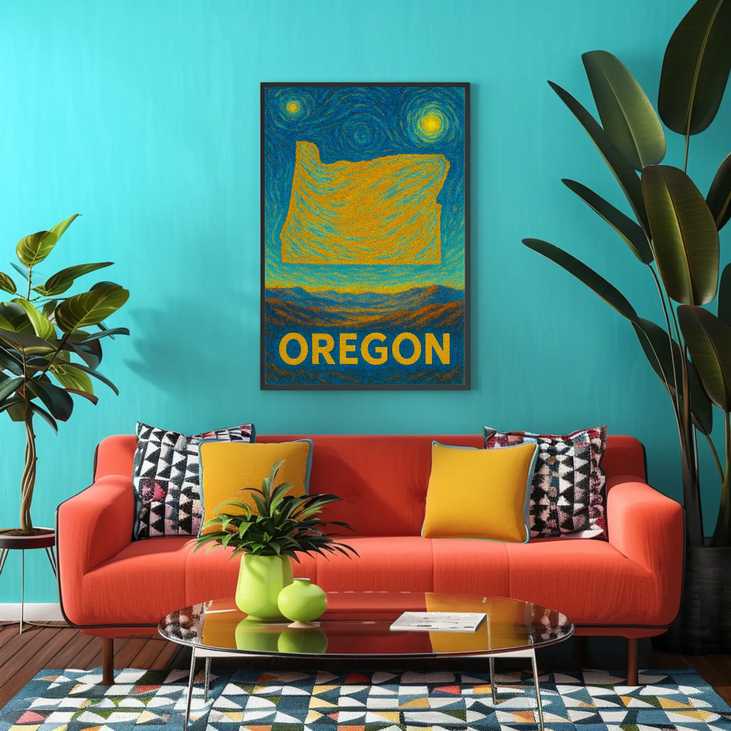 Oregon Starry Night Poster