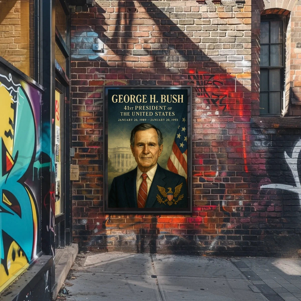 George H. Bush Presidential Vintage Poster