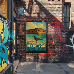 Dry Tortugas National Park Vintage Wanderlust Poster
