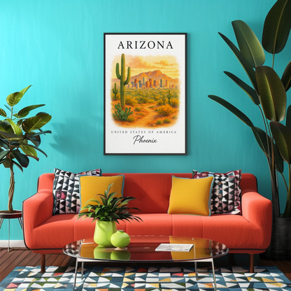 Arizona, Phoenix Signature Series Vintage Travel Poster