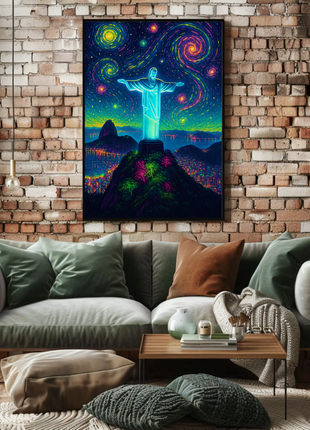 Christ the Redeemer Artistic Landscape Artistic Poster