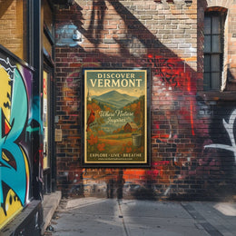 Discover Vermont Vintage Poster Wall Art