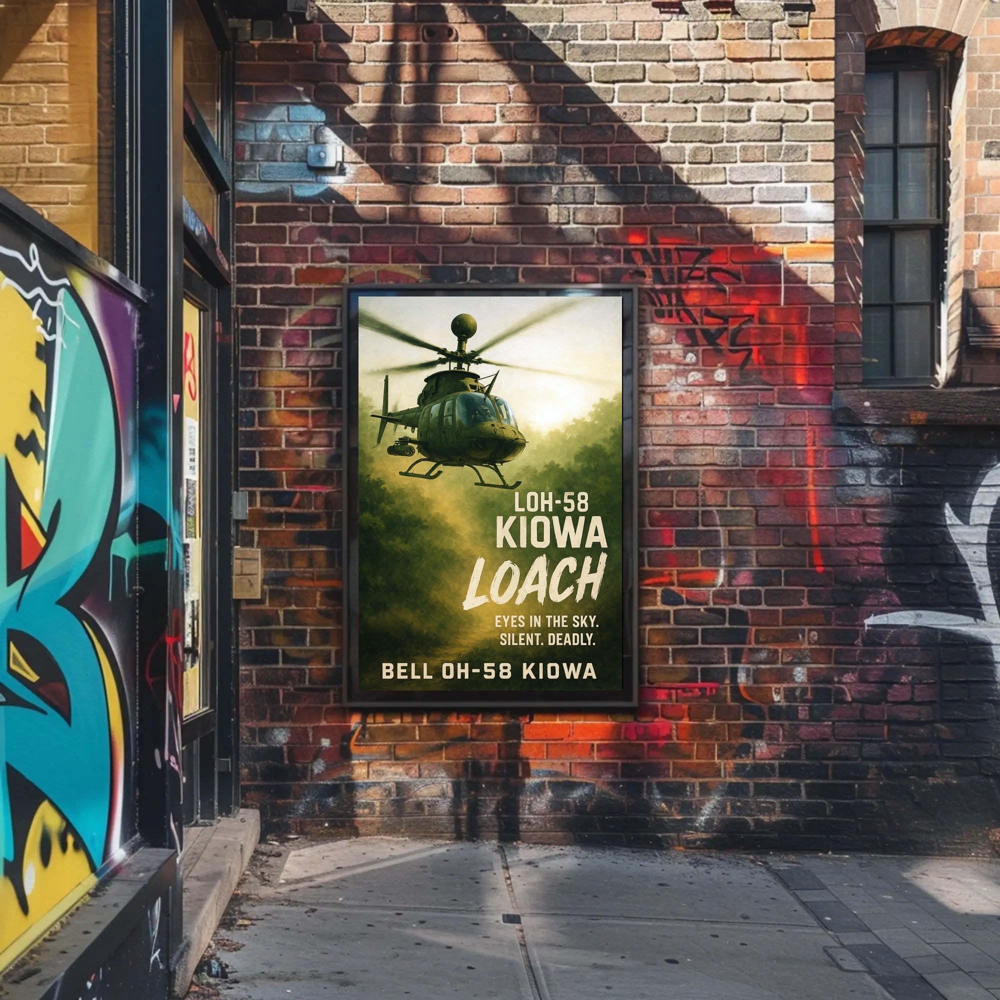 Bell OH-58 Kiowa Eyes in the Sky Poster PosterGoat