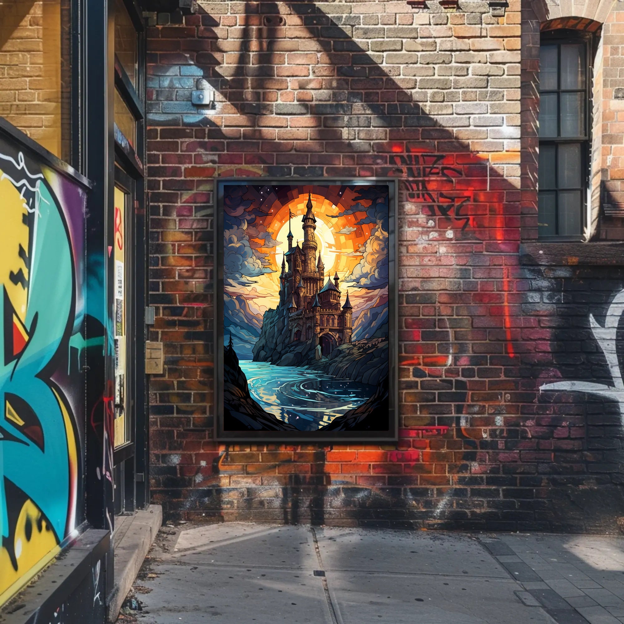 Enchanted Castle At Sunset Poster