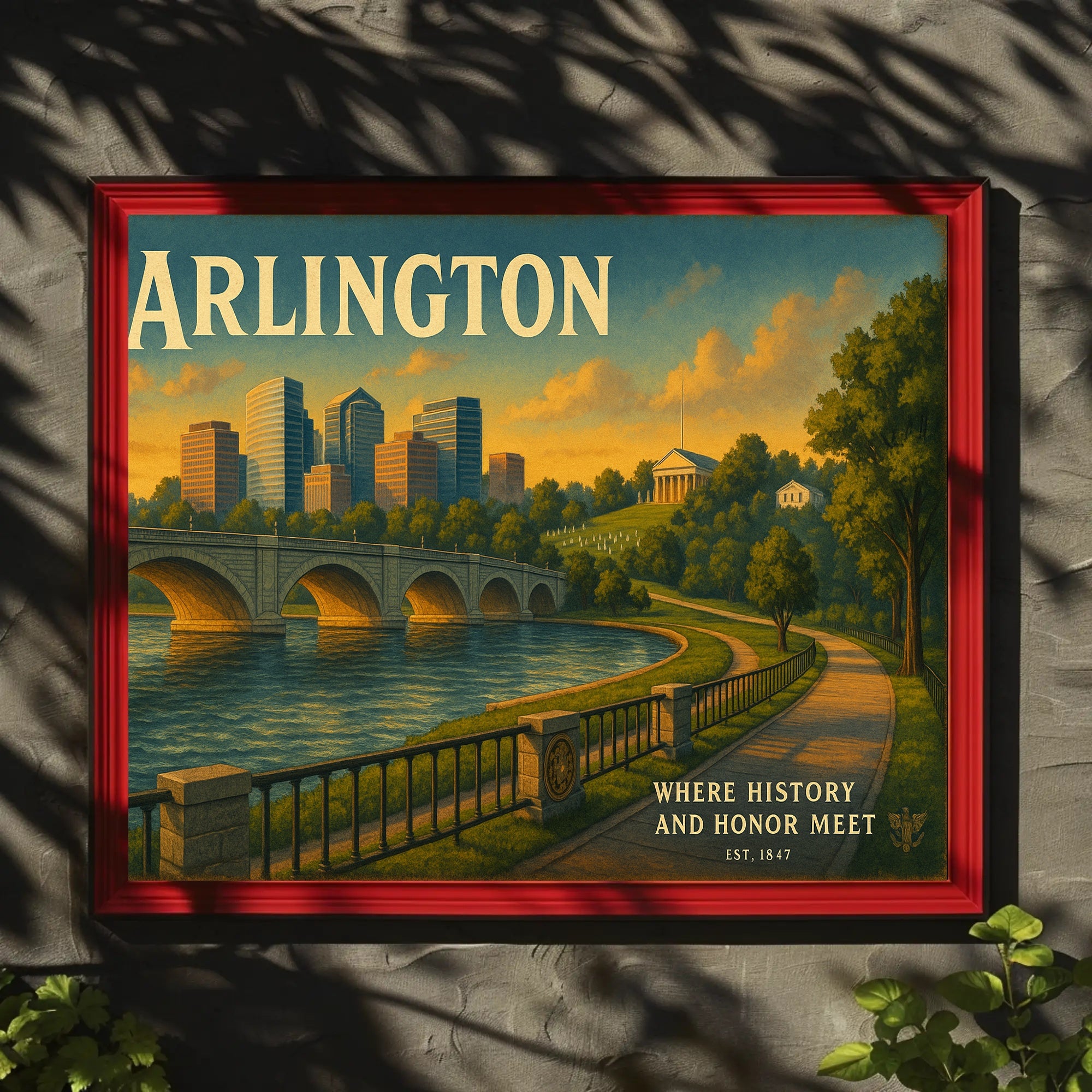 Arlington Travel Poster Where History Meets Honor