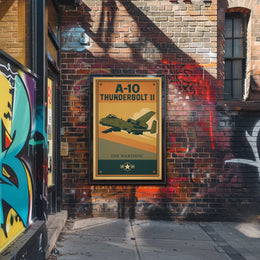 A-10 Thunderbolt II Vintage Military Aircraft Poster