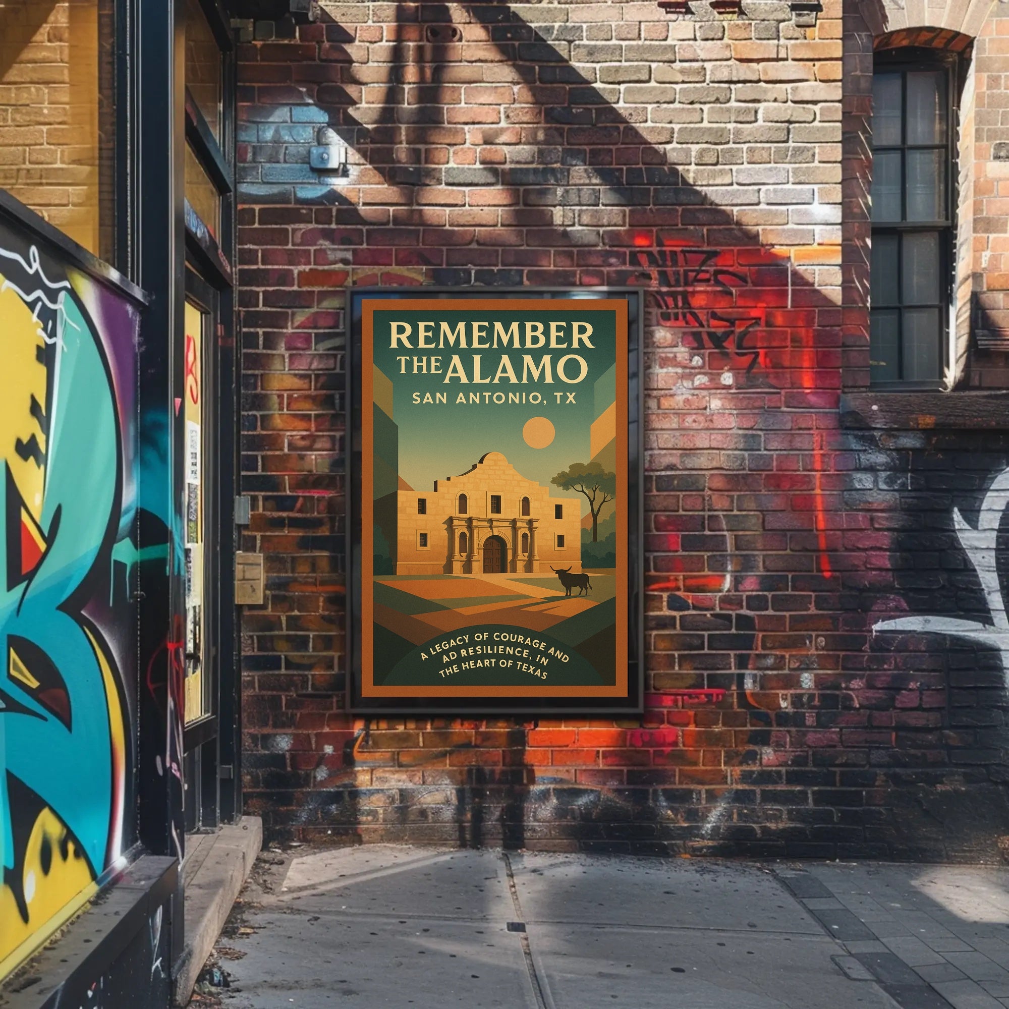 Alamo Retro Art Historical or Presidential Poster
