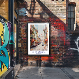 San Francisco Chinatown Vibrant Scene Travel Poster PosterGoat