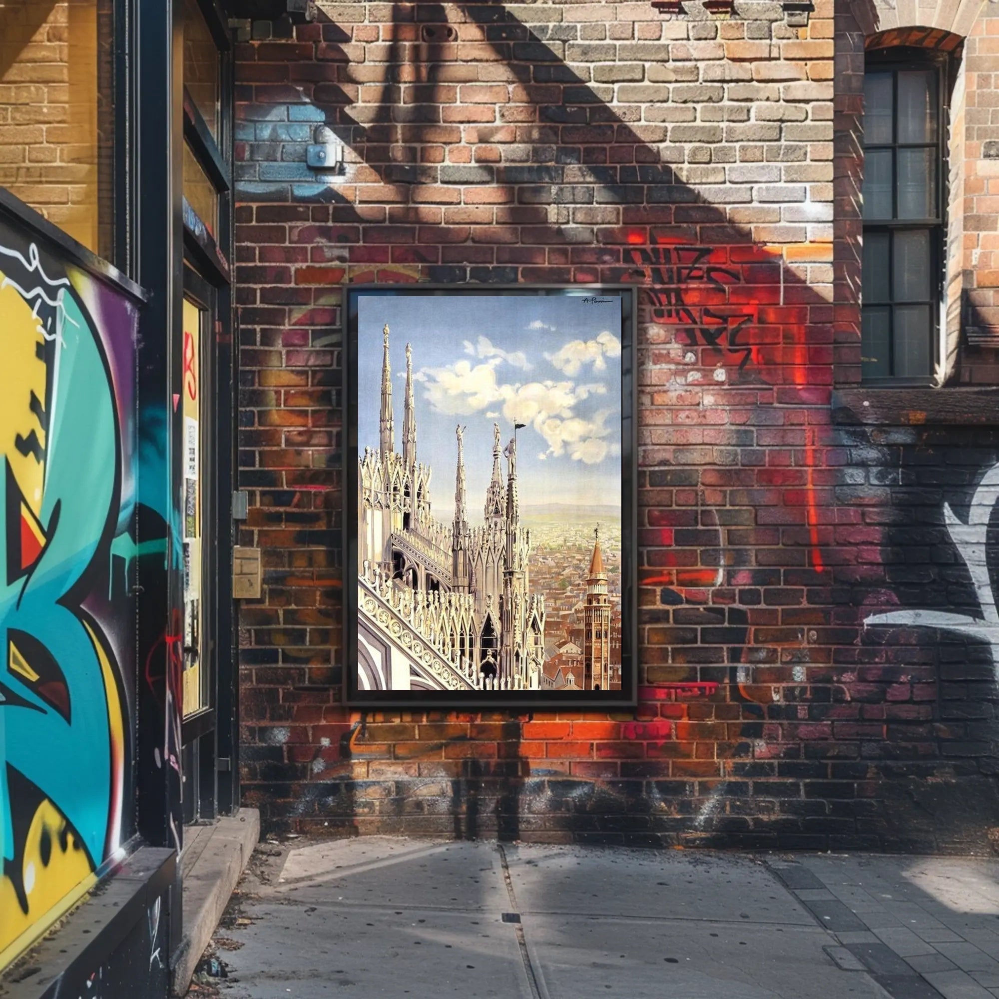 Gothic Architecture and Cityscape Poster PosterGoat