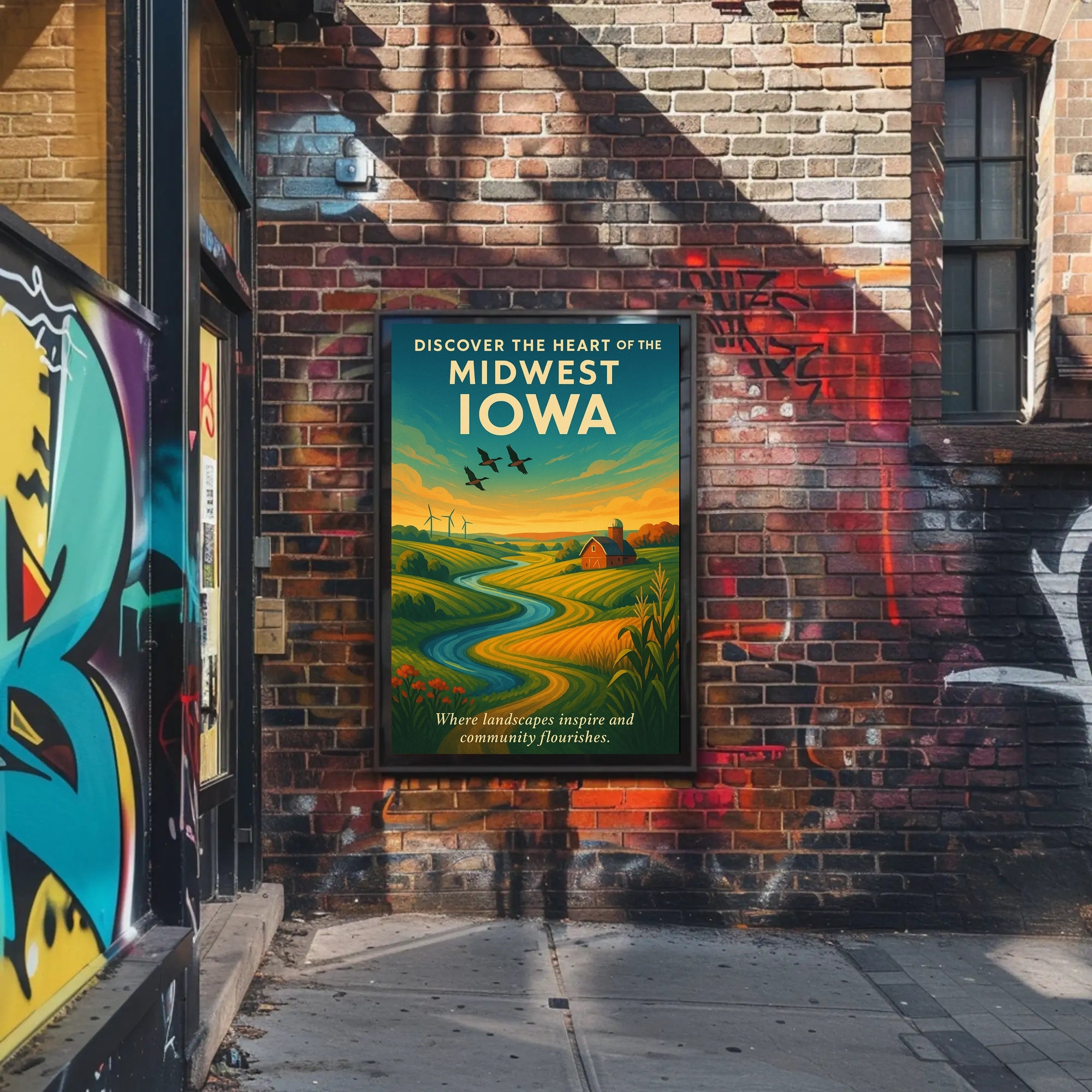 Discover The Heart Of Iowa Poster