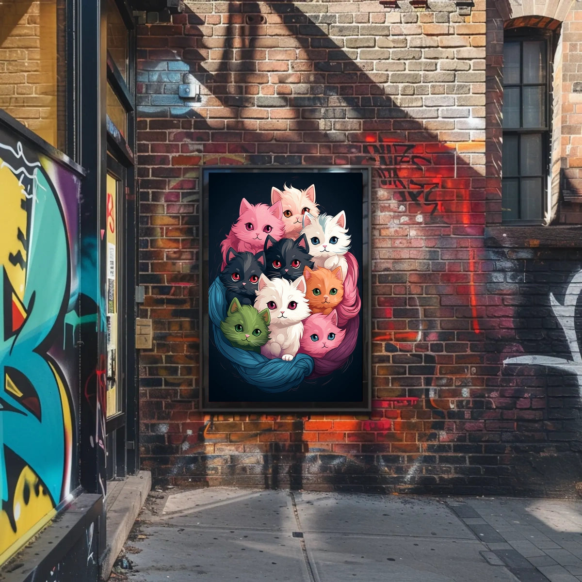 Colorful Kittens In A Cozy Nest Poster