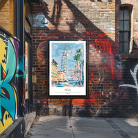 Pisa: A Vibrant Illustration Poster PosterGoat