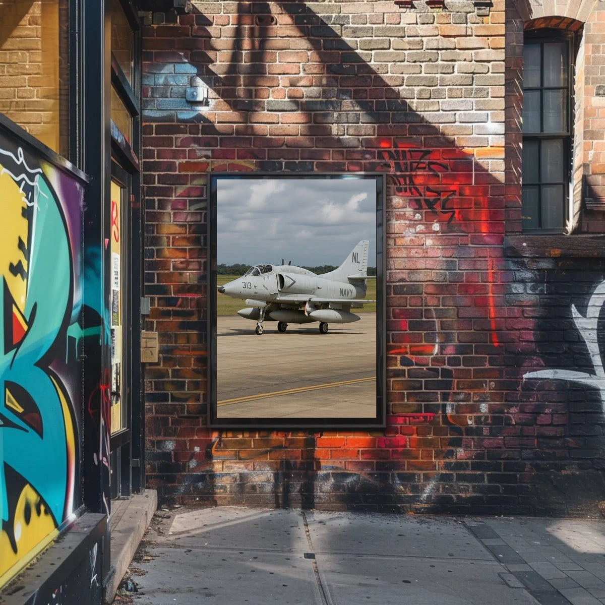 Military Jet on Runway: Military Recruitment Poster