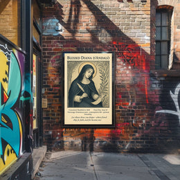 Blessed Diana d’Andalò Vintage Religious Iconography Poster
