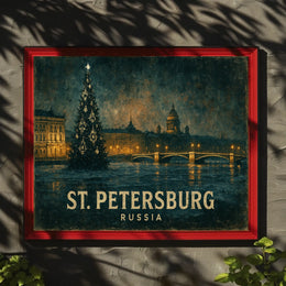 St. Petersburg at Night Poster