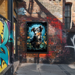 Enchanted Canine In Bloom Poster