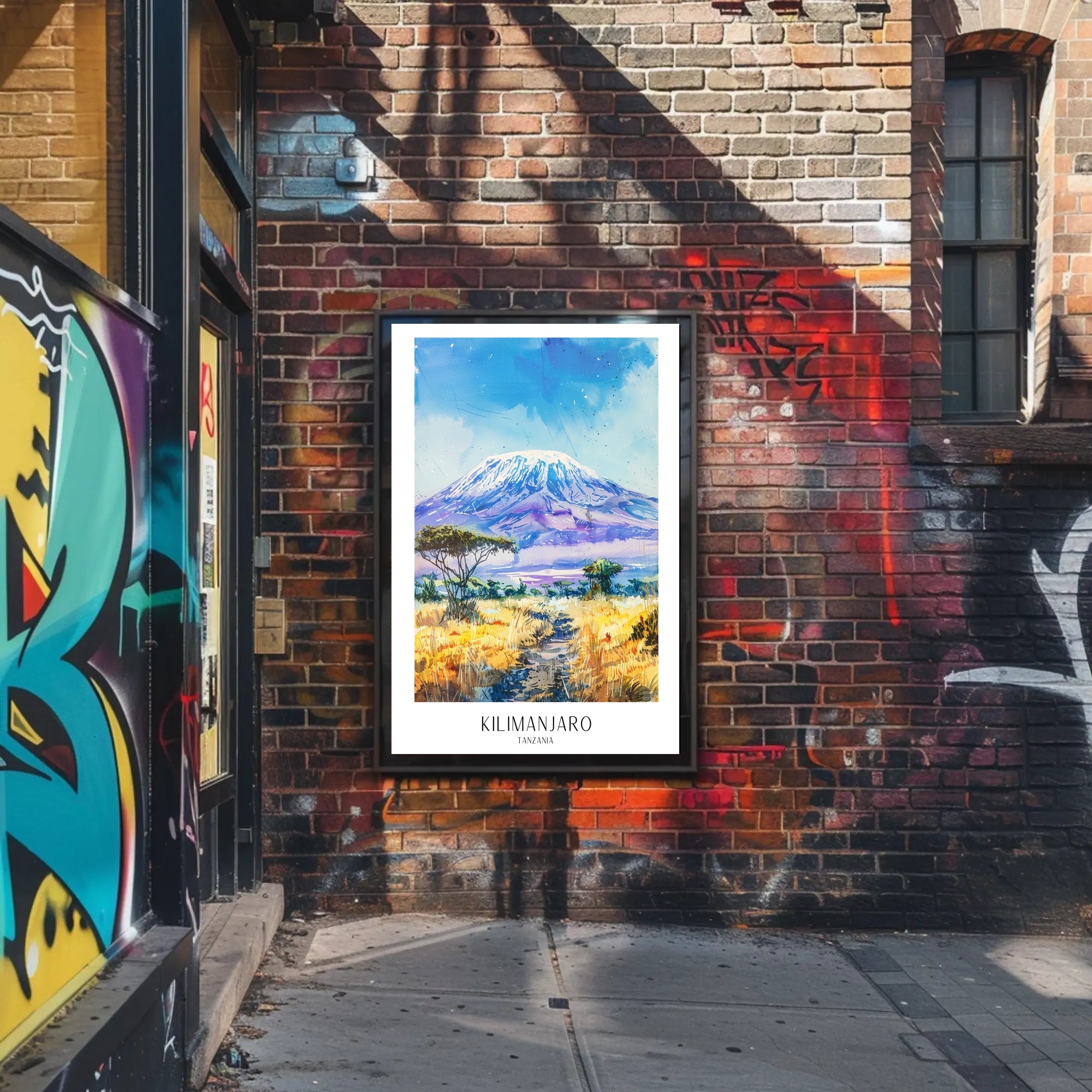 Mount Kilimanjaro in Tanzania Travel Poster PosterGoat