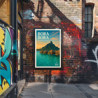Bora Bora Overwater Bungalows Travel Poster PosterGoat