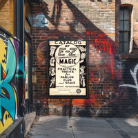 E-Z Magic Catalog Vintage Magic Tricks Artistic Poster