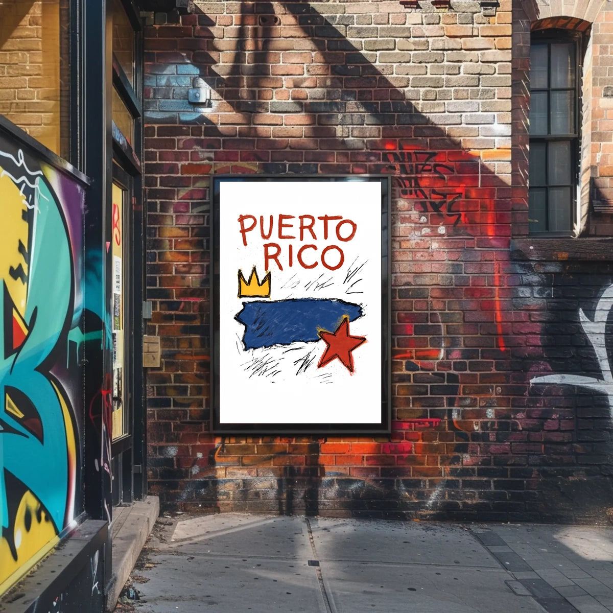Puerto Rico Artistic Tribute Poster