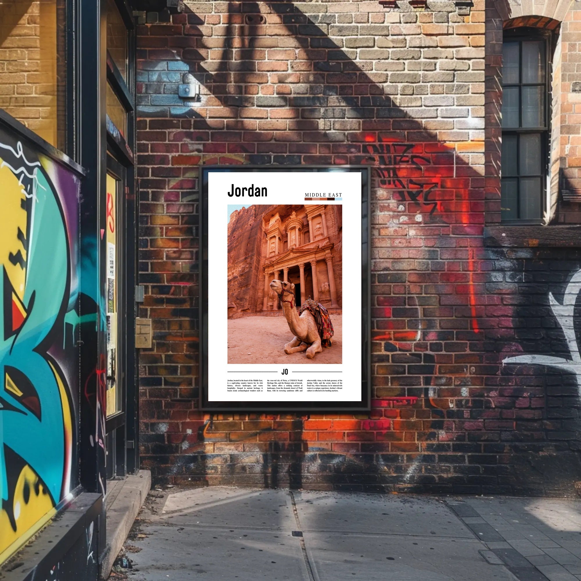 Jordan's Rich Heritage Adventure Travel Poster PosterGoat