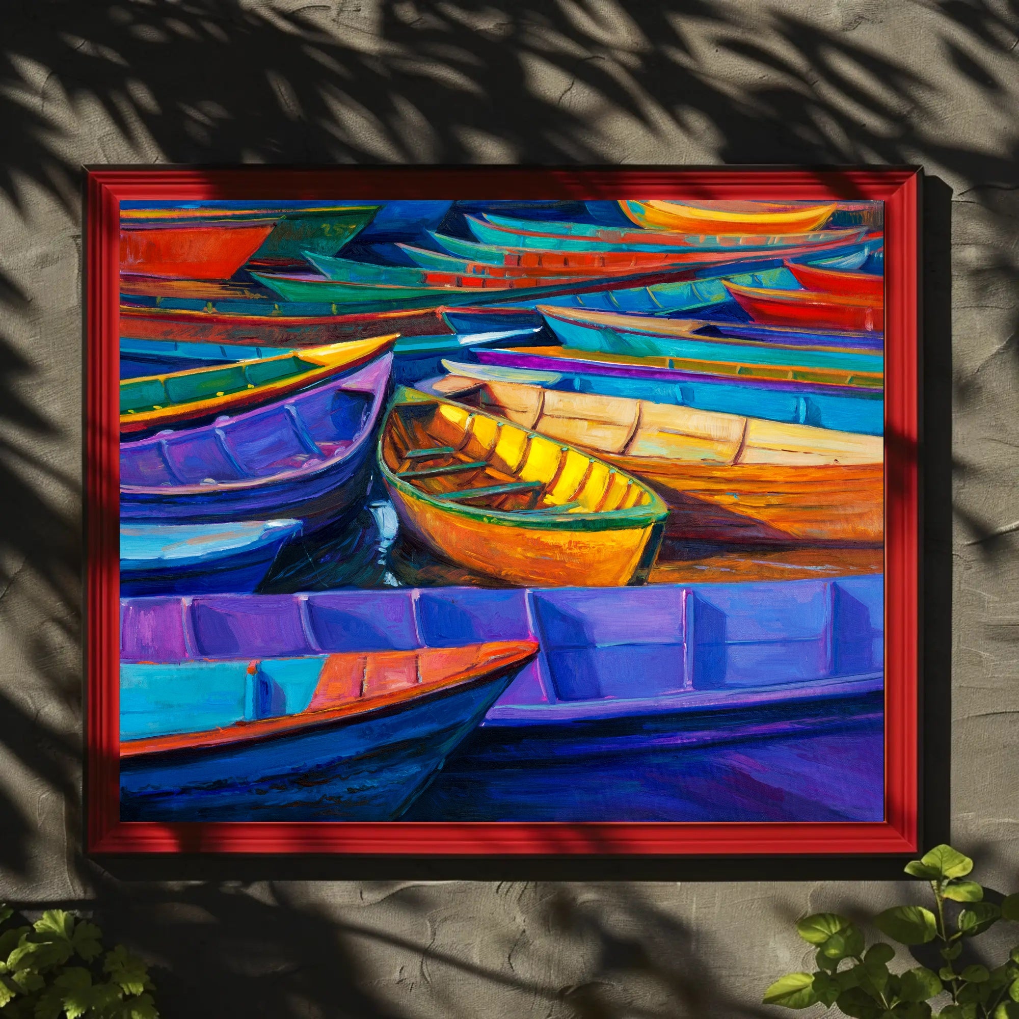 Vibrant Boats Poster