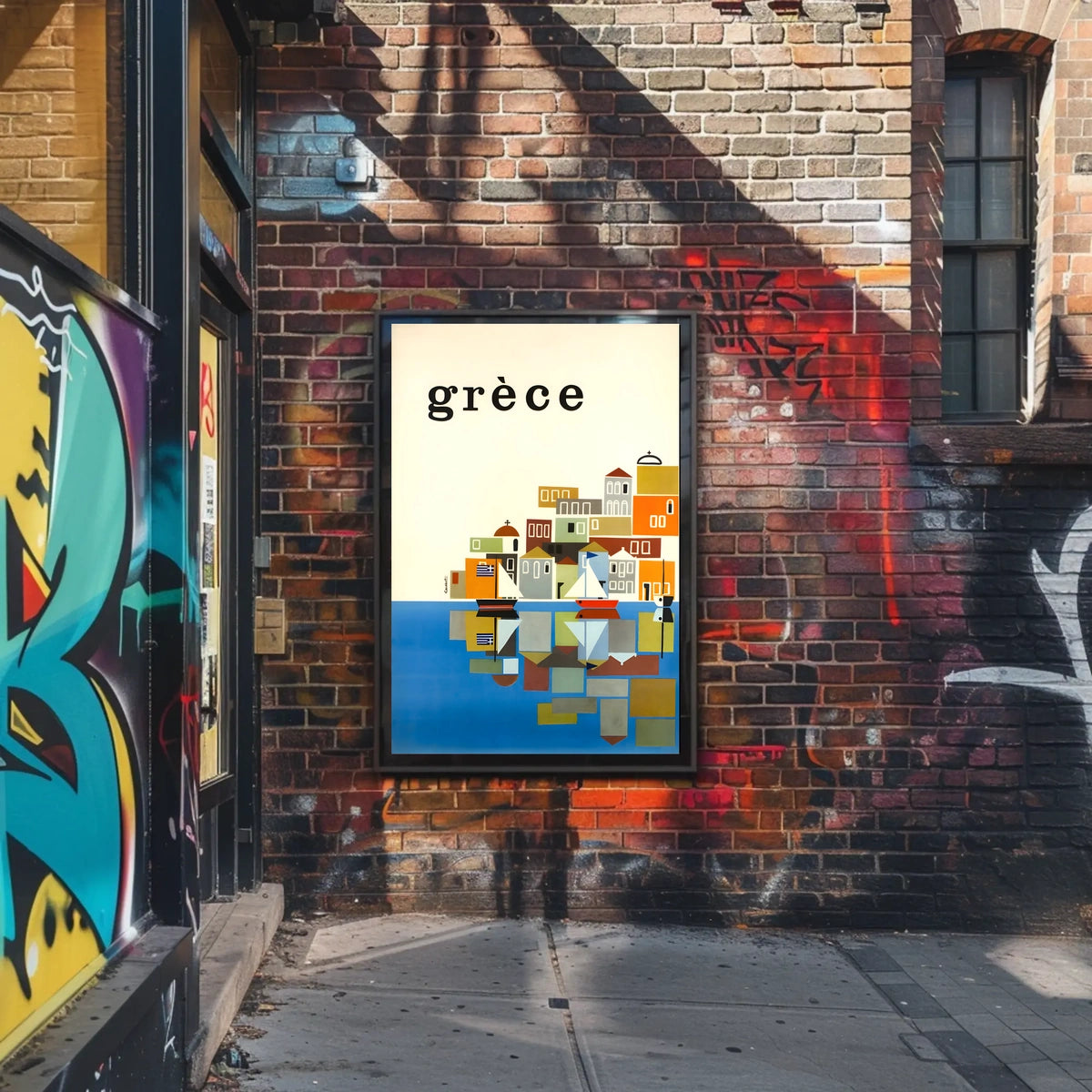 Grèce A Vibrant Reflection Poster