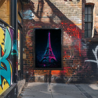 Neon Dreams Eiffel Tower Poster PosterGoat