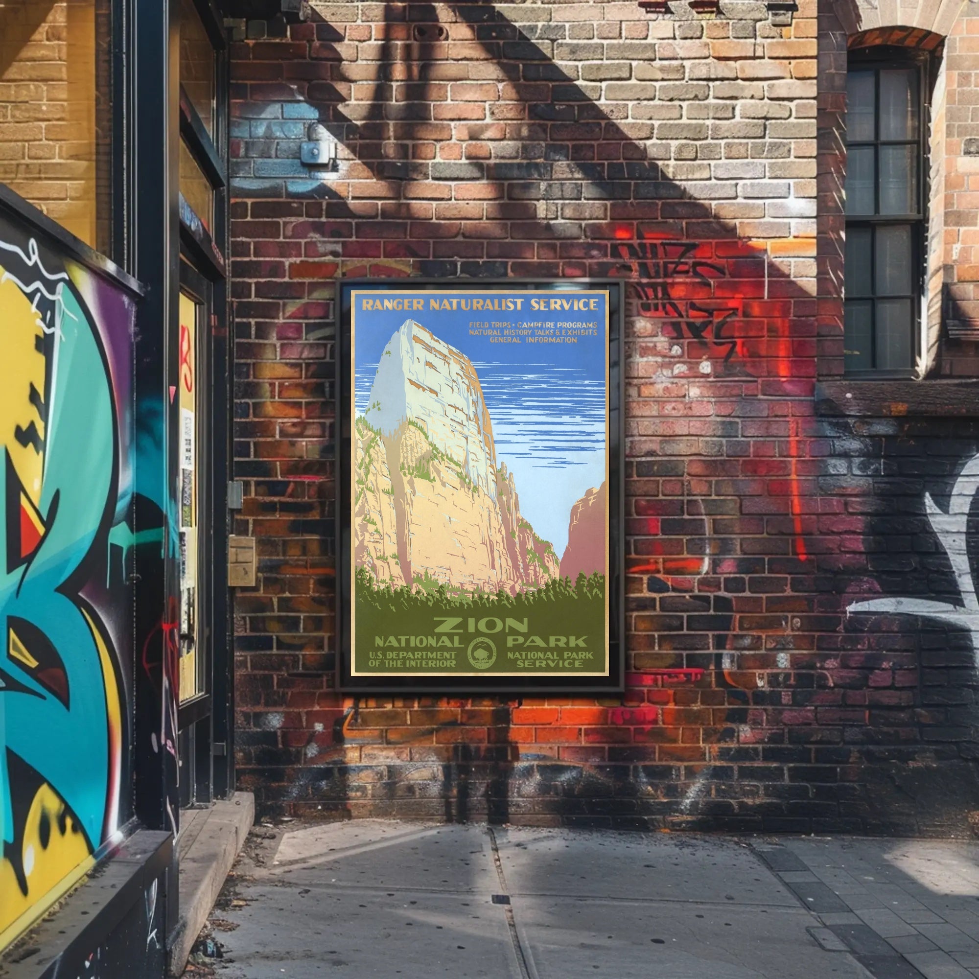 Zion National Park Vintage Ranger Poster Print