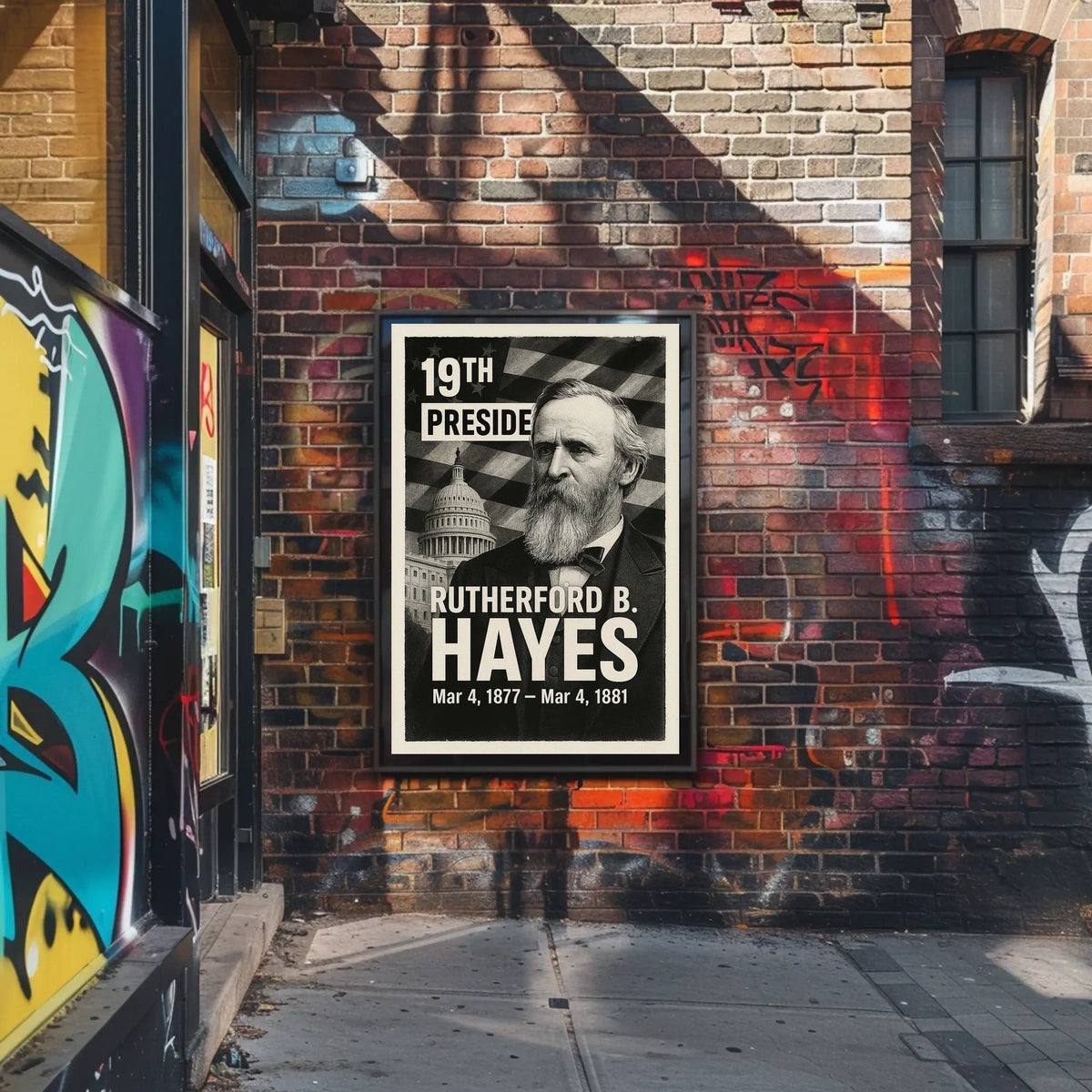 Rutherford B. Hayes 19th President of the United States Digital Montaje Poster