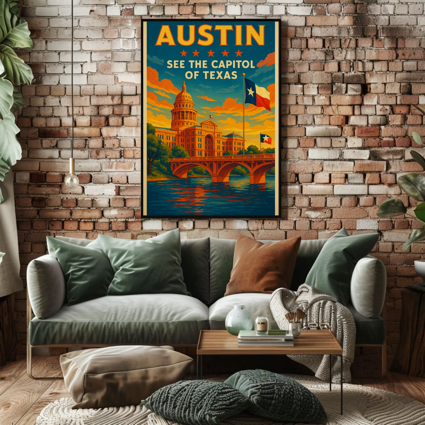 Austin Texas Capitol Travel Poster