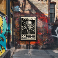 Joe Biden 46th President of the United States B & W Comic Sketch Poster