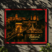 Budapest at Night Poster