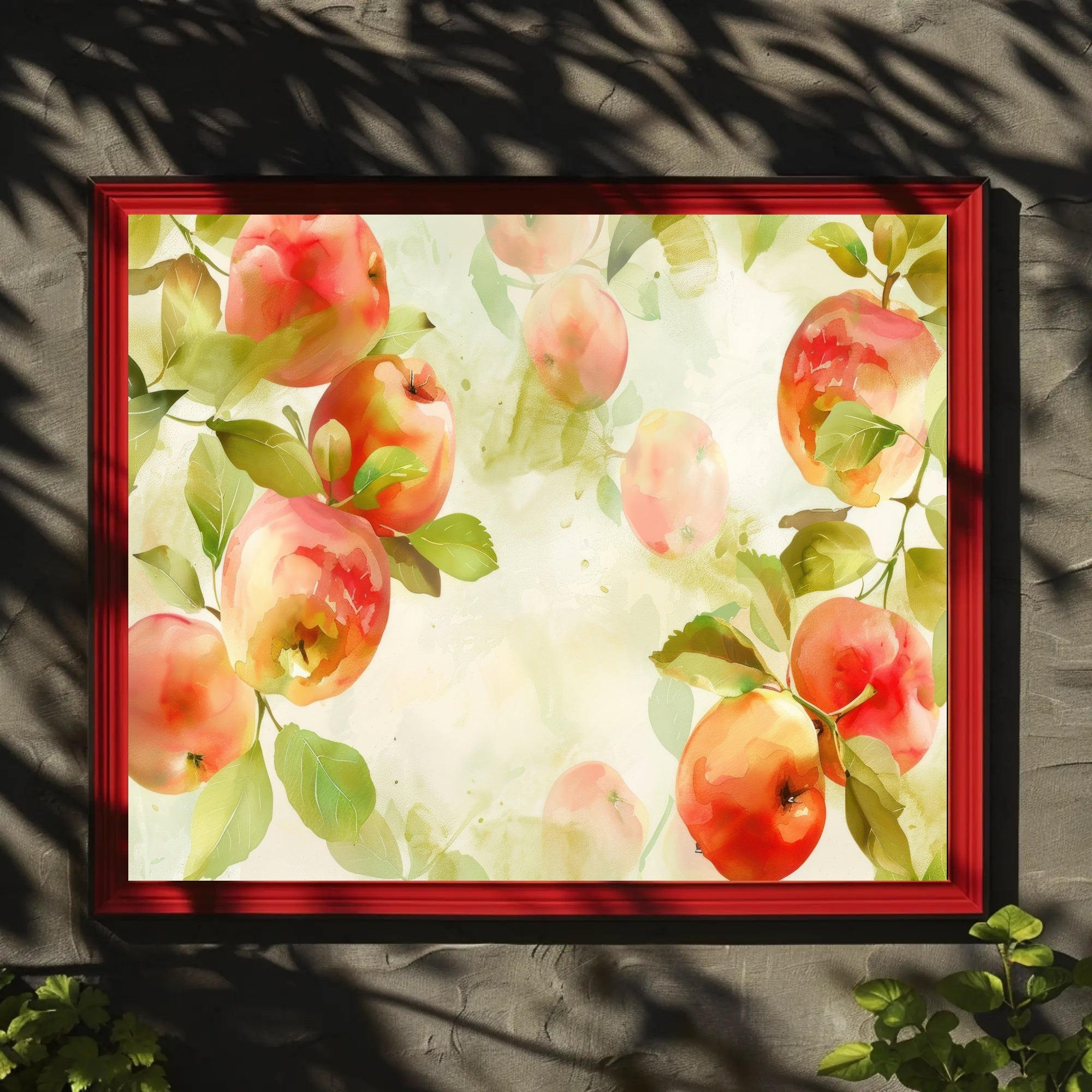 Watercolor Apples Poster PosterGoat