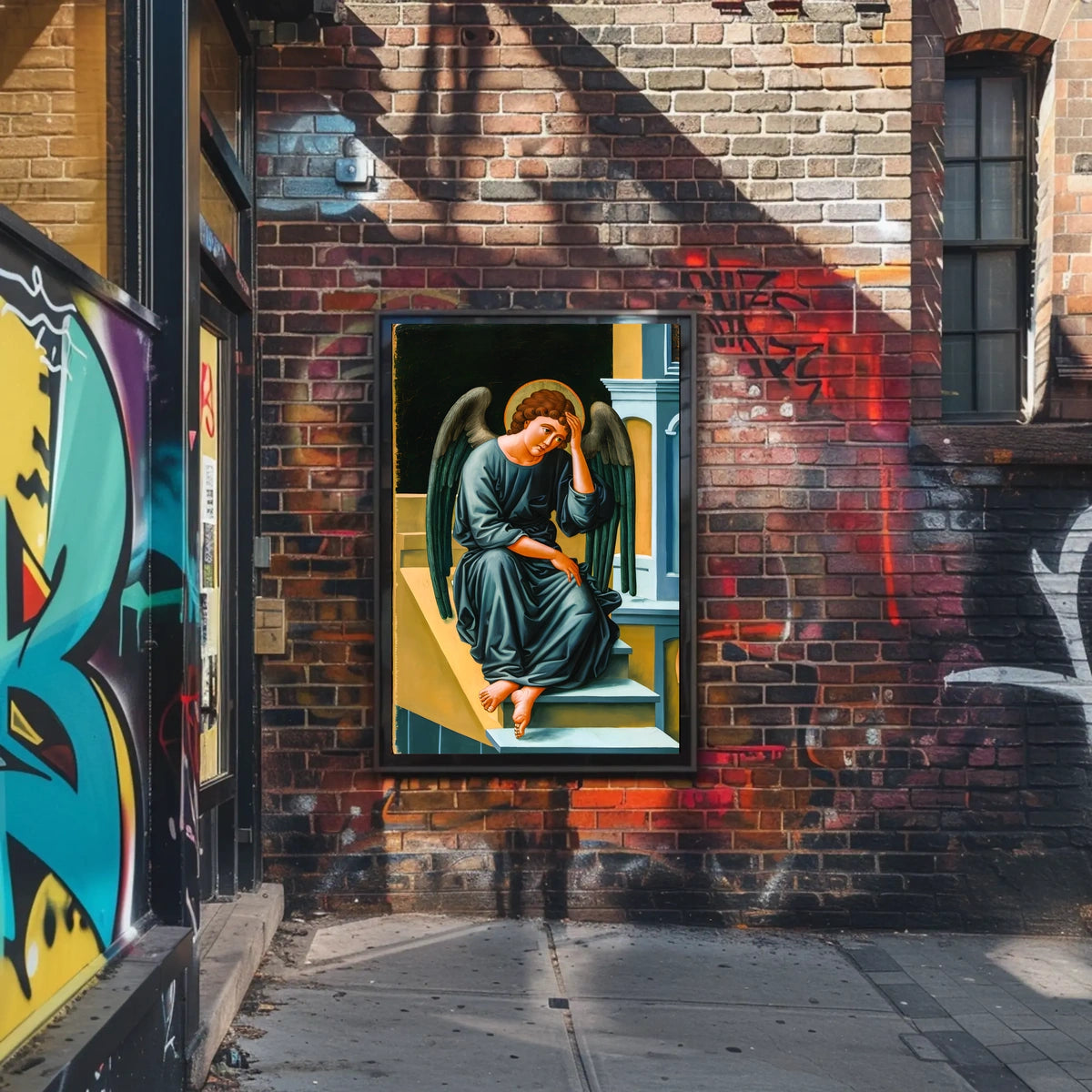 Contemplative Angel Poster