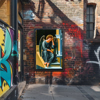 Contemplative Angel Poster