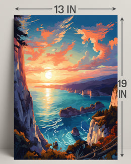 Coastal Sunset Serenity Poster