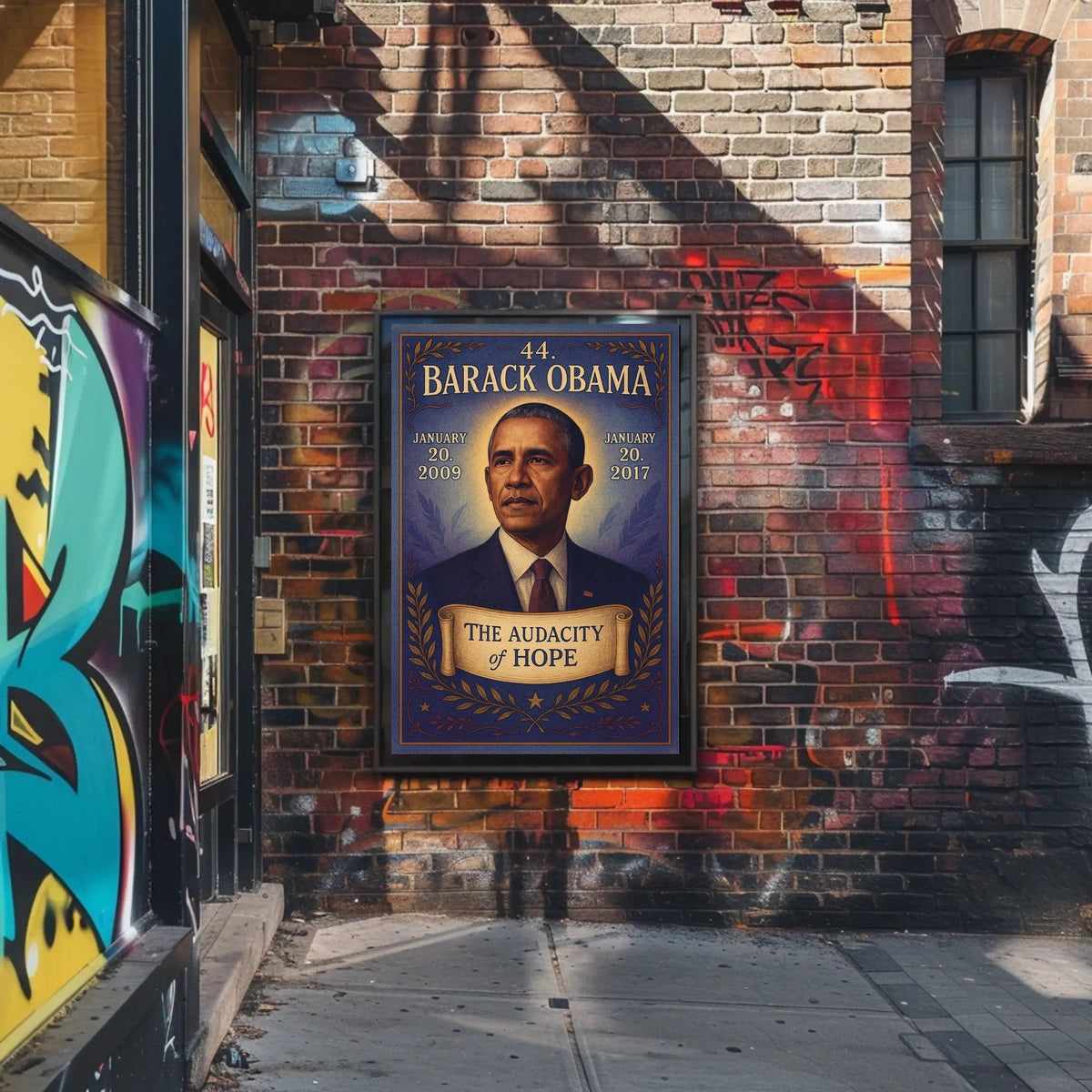 Barack Obama Portrait for Historical Presidential Poster