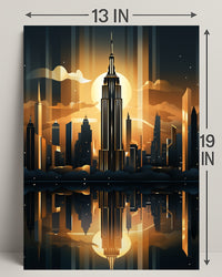 Cityscape At Dusk Poster