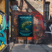 Snowflake Eel Poster Marine Art Print For Aquarium