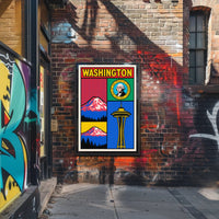Washington Pop Art Poster PosterGoat