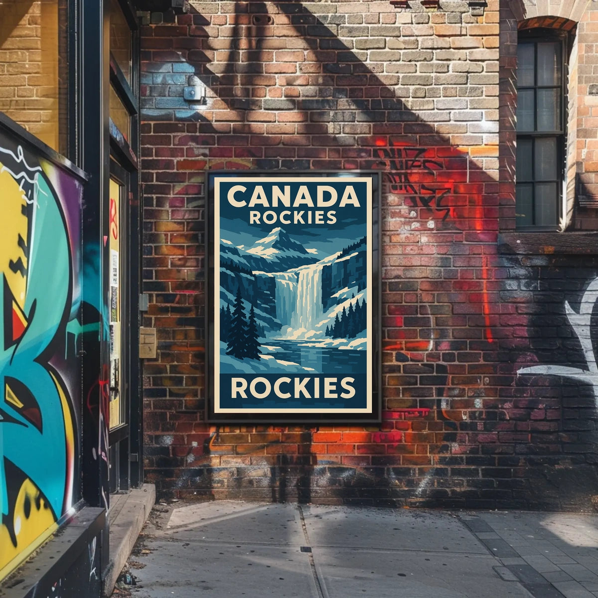 Canadian Rockies Vintage Travel Art Poster