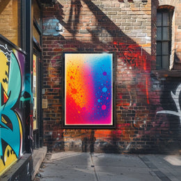 Colorful Splatter Art Poster