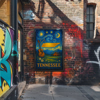Tennessee Night Sky Music Art Poster - Cultural or Heritage Poster